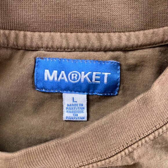 🧘‍♂️ MARKET “Just Do Nothing” Graphic Tee - Brown (L) - Picture 2 of 4